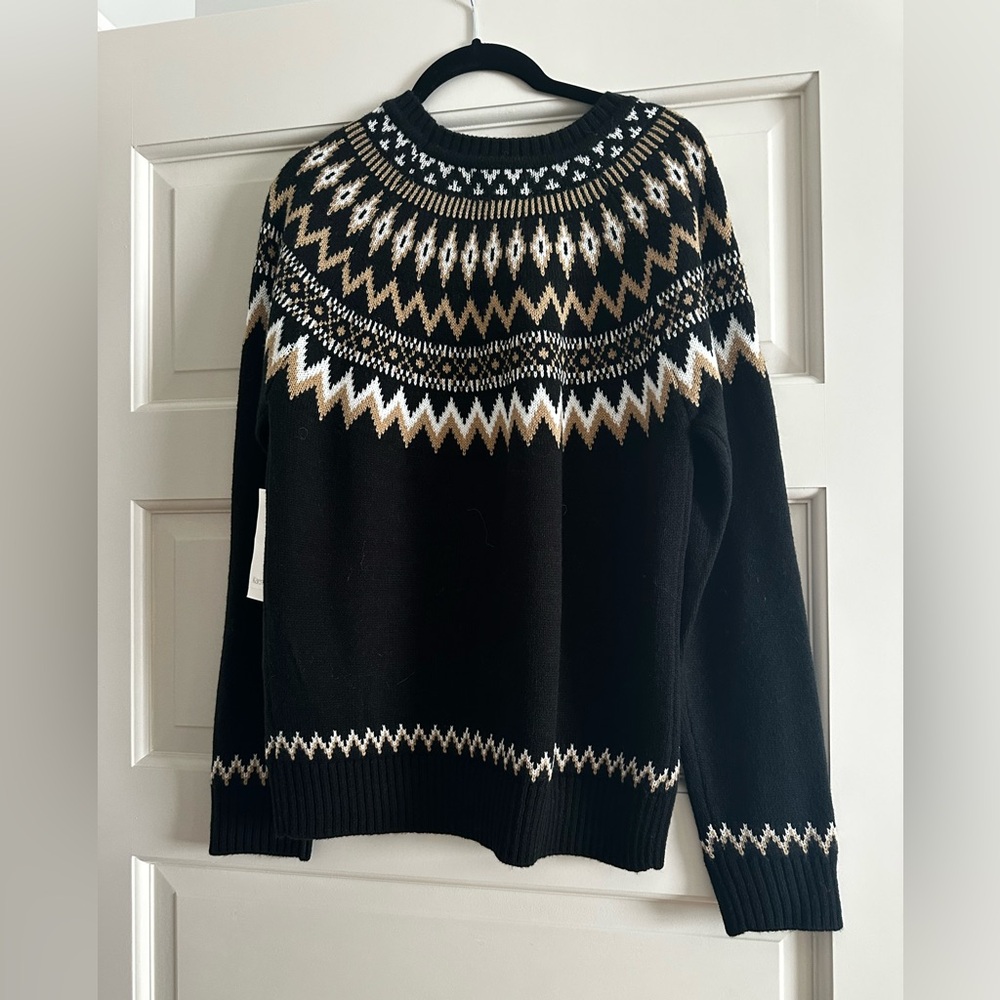 Karen Kane Black and Cream Sweater